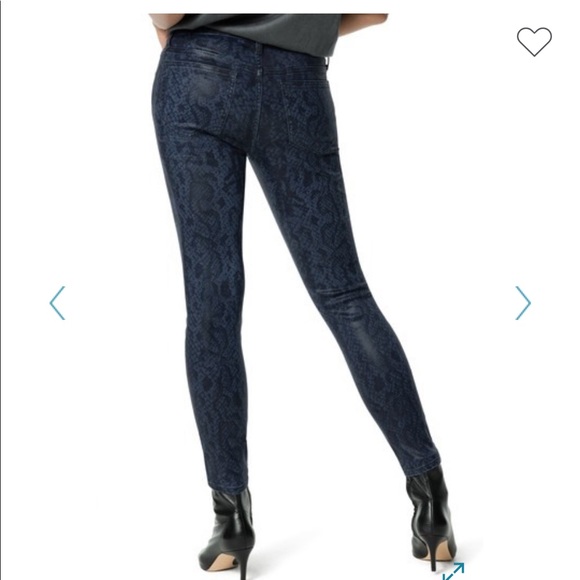 Joe's Jeans The Charlie Black & Blue Snake skin Ankle Skinny Jeans Size 24 🆕 - Picture 2 of 16